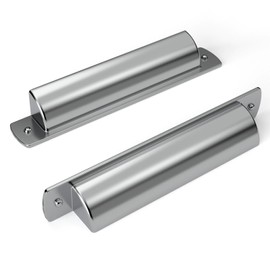 Asidrama 10 Pack 3.75 Inch(96mm) Polished Chrome Kitchen Cabinet Handles, Cabinet Cup Pulls Kitchen Cabinet Hardware for Cupboard Drawer Pulls