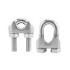 QWORK 3/8" Wire Rope Clamp Clip M10, 10 Pack Large