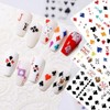 3D Decals Interesting Adhesive Poker Nail Art Sticker Manicure Playing