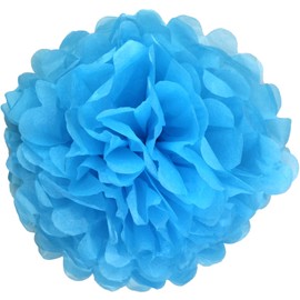 Lightingsky 10pcs DIY Decorative Tissue Paper Pom-poms Flowers Ball Perfect for Party Wedding Home Outdoor Decoration (4-inch Diameter, Blue 2)