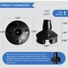 ispuoocti Cane Tip,Quad Cane Base Self Standing Design with Heavy
