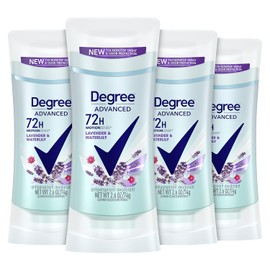 Degree Antiperspirant Deodorant 72-Hour Sweat and Odor Protection Lavender and Waterlily Antiperspirant for Women with MotionSense Technology 2.6 oz 4 Count