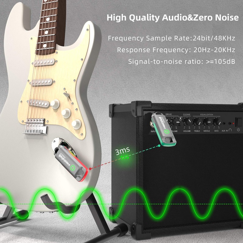 Wireless Guitar System, Westshell 1 Key to Switch Guitar Wireless