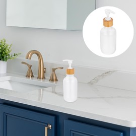 FOMIYES 2pcs Pump Dispenser Lotion and Shampoo Bottles Refillable Pump Containers for Soap Wash Convenient for Bathroom and Shower Use