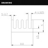 20個のミニヒートシンク8.8x8.8x5 mmアルミニウムブラック