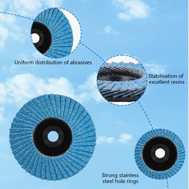 12 PCS Cutting Discs, 76mm Flap Discs, Angle Grinder Discs 80 Grit for Metal, Grinder Discs, Cutting For Cutting Metal Wood
