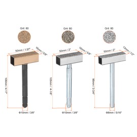 sourcing map 3pcs Grinding Wheel Dresser Set 80 Grit Diamond Stone Dressing Tools with Flat Diamond Coated Surface for Grinding Truing Deburring Wheels