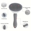 Grey Colour Pet Hair Removal Comb, One-click Undercoat Hair Removal