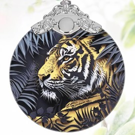 3" Stained Glass Tiger Ornament, Christmas Ornament, Christmas Decor, Christmas Tree Ornament, Heirloom Keepsake, Gift Exchange, Gift Idea, Bauble Present