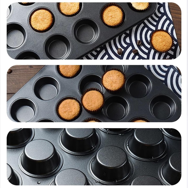 Aybloom Nonstick 24 Cups Mini Muffin Pan with Extended Handles