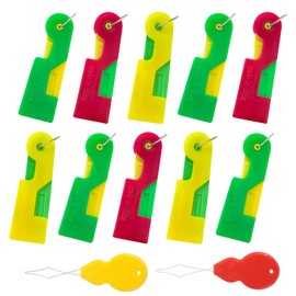 Needle Threader 10 PCS Needle Threaders Hand Sewing Efficient Automatic Needle Threader Sewing Needle Threader Comes with 2 Colorful Gourd Threaders Suitable for Hand Sewing DIY Craft