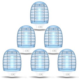 Indoor Bug Zappers, Mosquito Killer Indoor, Insect Traps for Home Mosquito Zapper for Baby & Pets, Living Room, Kitchen, Bedroom, Baby Room, Office (6 Packs Light Blue)