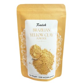 Raslok Brazilian Yellow Clay | For Face Masks, DIY Soap and Scrub (3.52, Ounces)