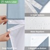 eachope No Hook Stall Shower Curtain with Snap-in Fabric Liner