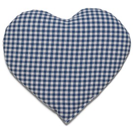 Rapeseed Cushion Heart Approx. 30 x 25 cm – Blue/White – Heat Cushion – Grain Cushion – A Charming Gift