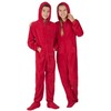 Footed Pajamas - Family Matching Fiery Red Hoodie One Pieces