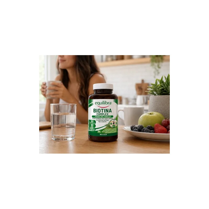 Biotina Complex Equilibra 90 Cáps Fuerza Cabello Anticaída