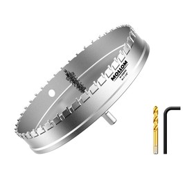 Mollom (7-7/8''|200mm) Heavy Duty Carbide Hole Saw with 2 Pilot Drill Bits, Hole Cutter cuts Stainless Steel, mild Steel, Iron, Copper, Brass, Plastic