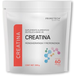 Primetech Nutrition Creatina Monohidratada Micronizada en Polvo 300 gr