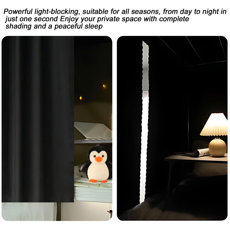 XiRiDa Blackout Bunk Bed Curtains Students Dorm Room Privacy Canopy,