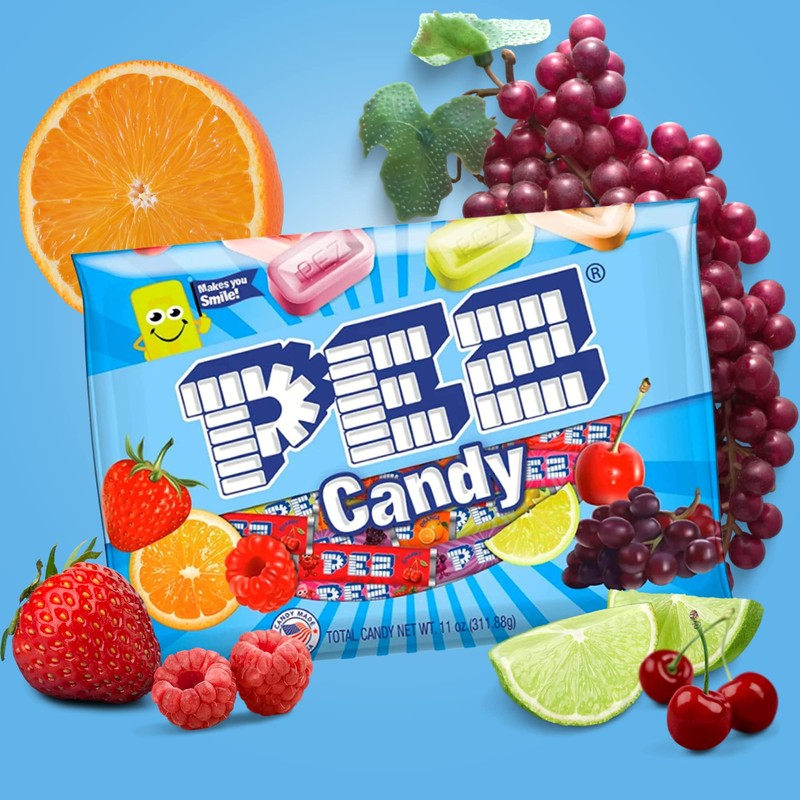Needzo Candy Refill Rolls for Dispenser, Bulk Individually Wrapped Treats,