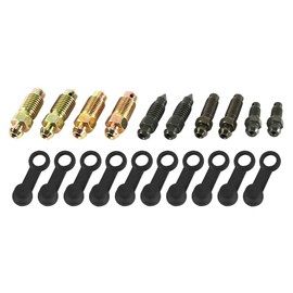 Laroal 10pcs Hydraulic Brake Brake Bleed Cap Motorcycle Bolts Cover Bolts Bleed Bolts Fit Motorcycle Master Cylinder M6 M7 M8 M10 Various Sizes