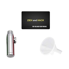 M&M Smartek Doser & Pull and Hack & Tricher for Your Snuff - Snuff - Bottle - Dispenser for on the Go (Silver)