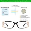 VOOGLAM Blue light Glasses for Women Men Black Frame Eyeglasses