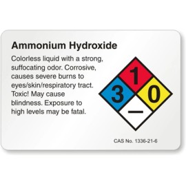 Bangin' Meats Ammonium Hydroxide Chemical Aluminum Weatherproof 12" x 18" Sign p00449