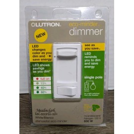 Lutron LG-603PGH-WH Lumea 3-way Dimmer White Light Switch Slider - NEW