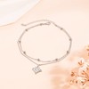 Yearace Anklet for Women S925 Sterling Silver Adjustable Foot Beaded