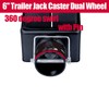 NBJINGYI 6" 2000lbs Dual Trailer Swirl Jack Caster Wheel with