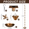 MorningRo 8.5ft Rain Chains for Gutters Outside with Anchor Basin