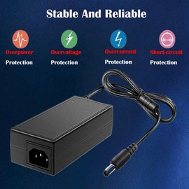 12V 8A Power Supply Adapter,96W AC 100V-240V to DC 12V 8A Transformer with 5.5 X 2.5mm US Plug 4ft Cord,12V 8A Switching Adapter AC to DC Converter for LED Strip Lights, CCTV Camera, 3D Scanner