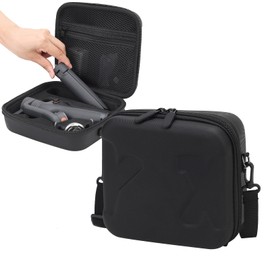 OM 6 Case, Portable Small Leather PU Case for DJI Osmo Mobile 6 Gimbal Stabilizer and Accessories, Protective Hard Travel Carry Case with Shoulder Strap