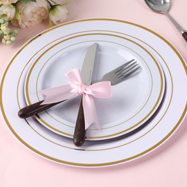 Pink Gift Wrap Bows - 50pcs Elegant Reusable Bows for Gift Wrapping, Party Decorations, Wedding Decor, Birthday Presents, Holiday Gifts, DIY Crafts, Baby Shower, Anniversary, Christmas, Gift Bags