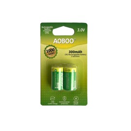 AOBOO Cr2 3V 300Mah Camera Accessories CR2 Rechargeable Battery 2PCS CR15H270 Compatible with Golf Rangefinders (Battery-ABO-K1)