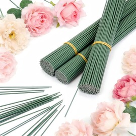 100Pcs Flower Stem Wire Kit: 2.0mm Sturdy Floral Iron Sticks for DIY Artificial Flowers, Bouquet Stems, Plant Stands & Crafting - Essential for Florists and DIY Enthusiasts (100pcs, 8 Inch (20cm)