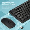 Wireless Keyboard and Mouse Combo, Lovaky 2.4G Full-Sized Ergonomic Keyboard