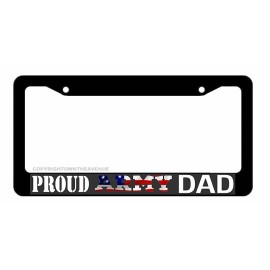 OwnTheAvenue Army Proud Dad Military Car Truck License Plate Frame