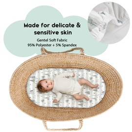 Yoofoss Pack of 2 Baby Fitted Sheets Microfibre Mattress Topper Breathable Mattress Protector Sheet for 38 x 77 cm 41 x 81 cm 40 x 90 cm Cot Cot