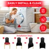 LIUJIAYI 150 Pcs Black Stretch Chair Covers - Premium Polyester