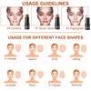 Lezero 3Pcs Contour Stick Makeup Kit, Shades with Highlighter, Blush