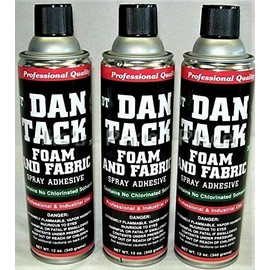 3 Dan Tack Dantack Professional Foam & Fabric Spray Glue Adhesive Big Can 12 oz