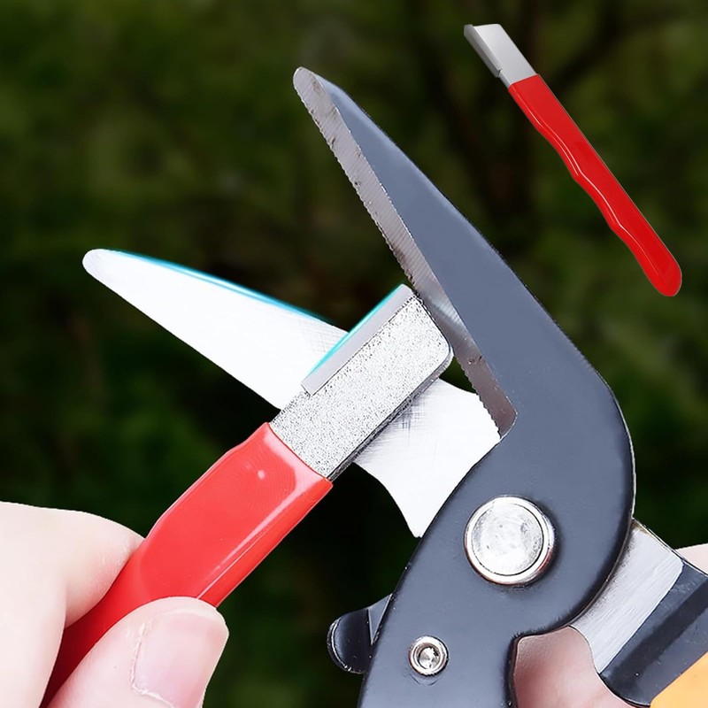 2 Pcs Scissor Sharpener Pruning Tool Sharpener, Garden Tool Sharpener