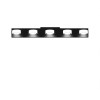 Modern 5-Light LED Vanity Light Fixture 37 Inch Black Aluminum