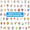 Amlif 120PCS Flower Stickers for Scrapbooking, Floral Scrapbook Stickers