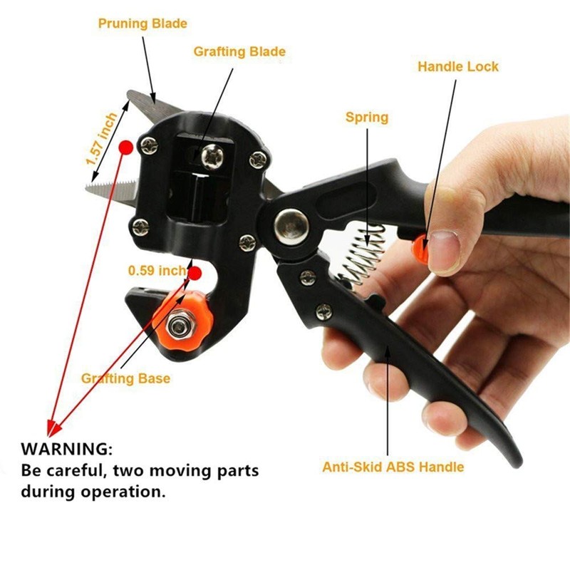 Garden Graft Tool, 4EVERHOPE Pfropfschere mit 2 zusätzlichen Klingen und