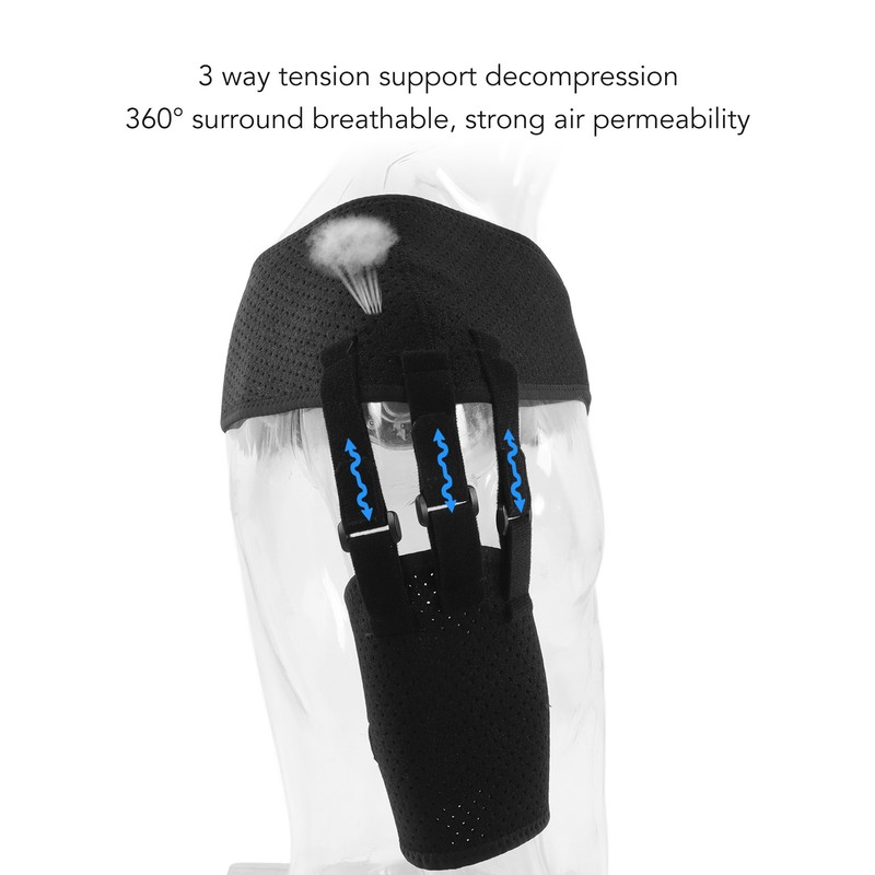 Recovery Shoulder Brace Polyurethane Adjustable Size Breathable Shoulder Stability Support
