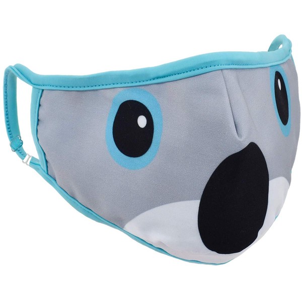 iscream Child's Koala Bear Reversible Double Layer Adjustable Ear Strap Face Mask with Pocket